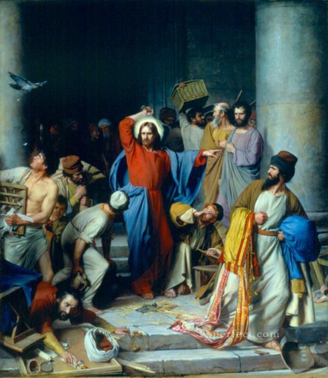 Casting out the Money Changers Carl Heinrich Bloch Oil Paintings